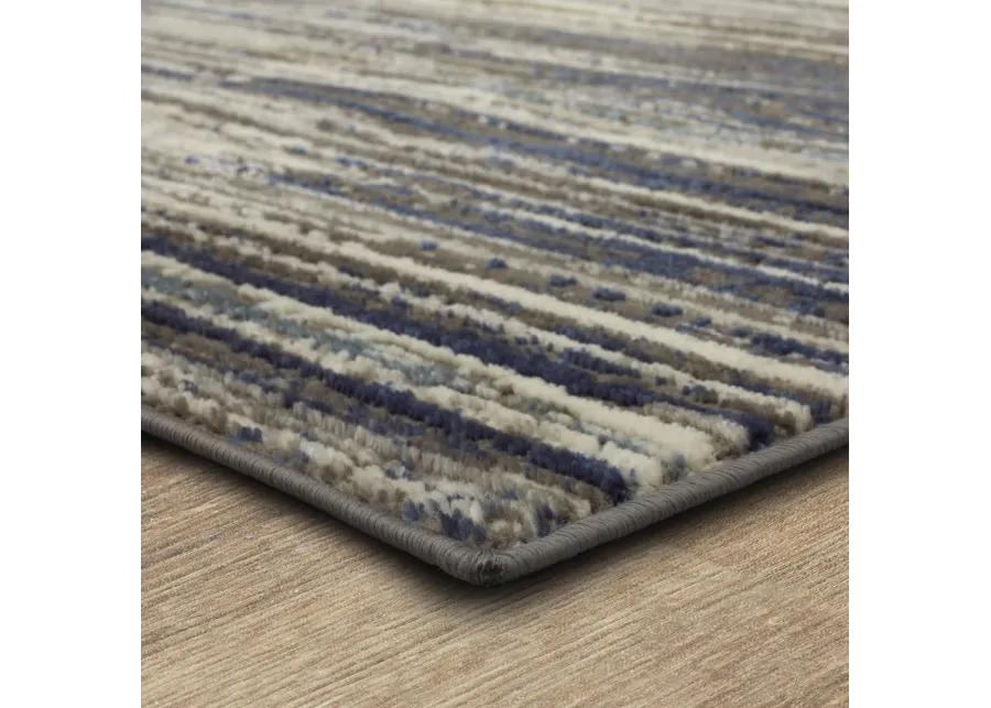 Cleopatra Bell Place Grey Dark Blue Area Rug - 7 10  X 10 0 