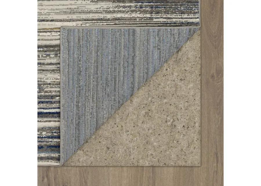 Cleopatra Bell Place Grey Dark Blue Area Rug - 7 10  X 10 0 