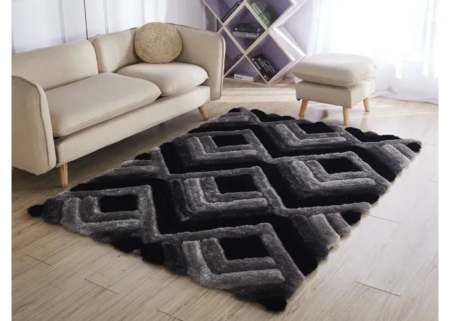 Mateos Grey Black Light Grey - 8 0  X 10 0  Area Rug