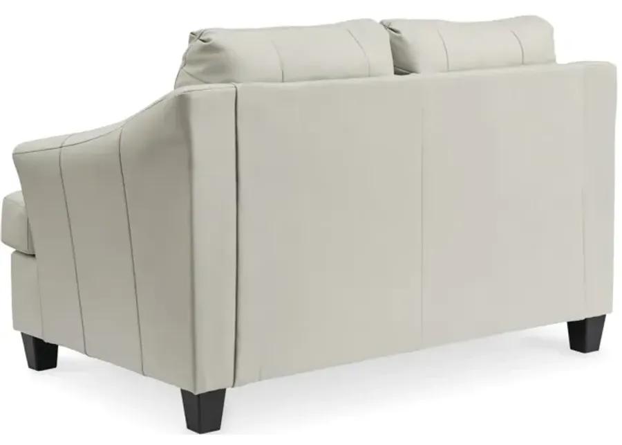 Merida Leather Loveseat - Coconut