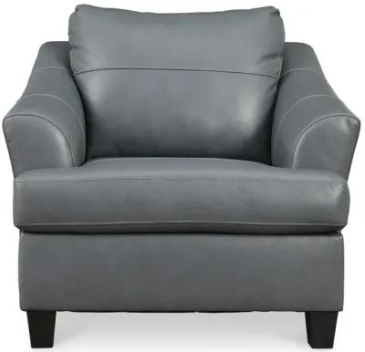 Merida Leather Chair - Steel