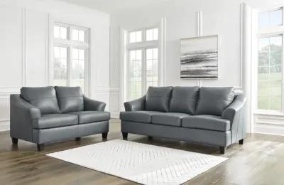 Merida Leather Queen Sleeper Sofa - Steel