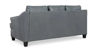 Merida Leather Queen Sleeper Sofa - Steel