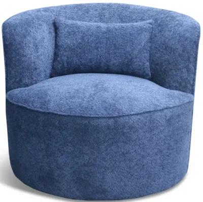 Janette Swivel Glider Chair - Navy