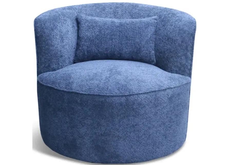 Janette Glider Swivel Chair - Navy