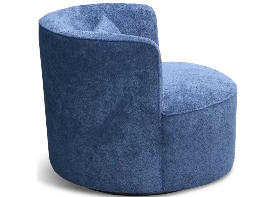 Janette Glider Swivel Chair - Navy