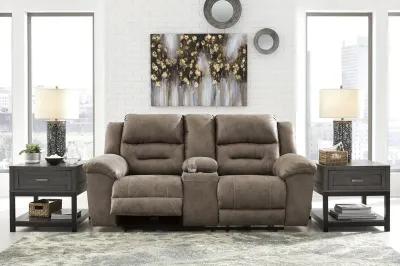 Ramsey Power Reclining Loveseat With Console - Fossil