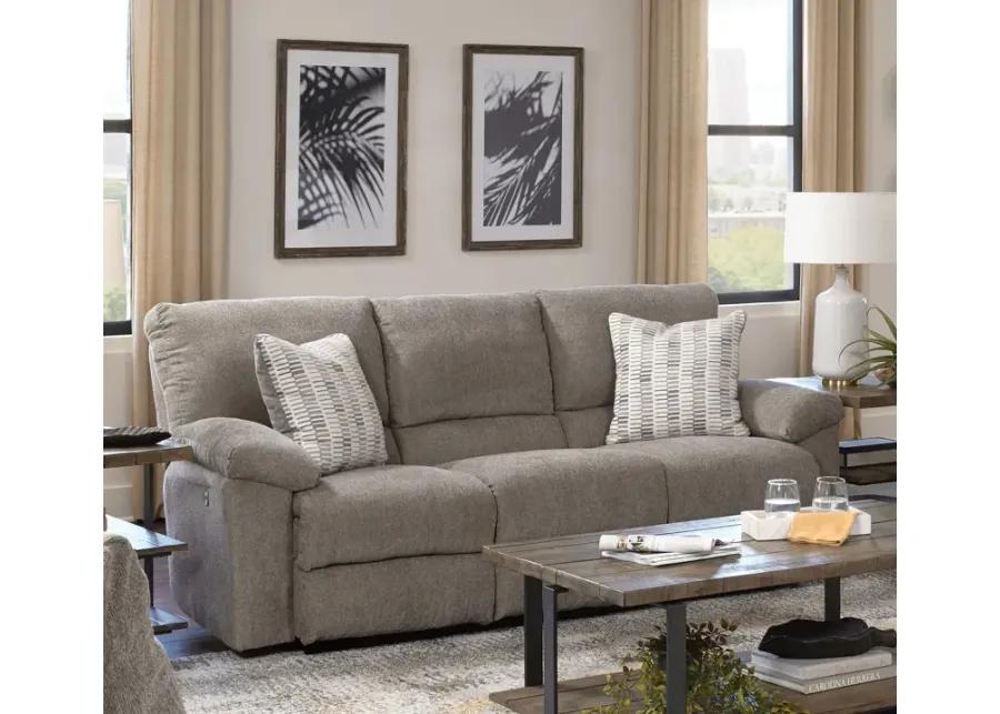 Reese Power  Reclining Sofa - Pewter