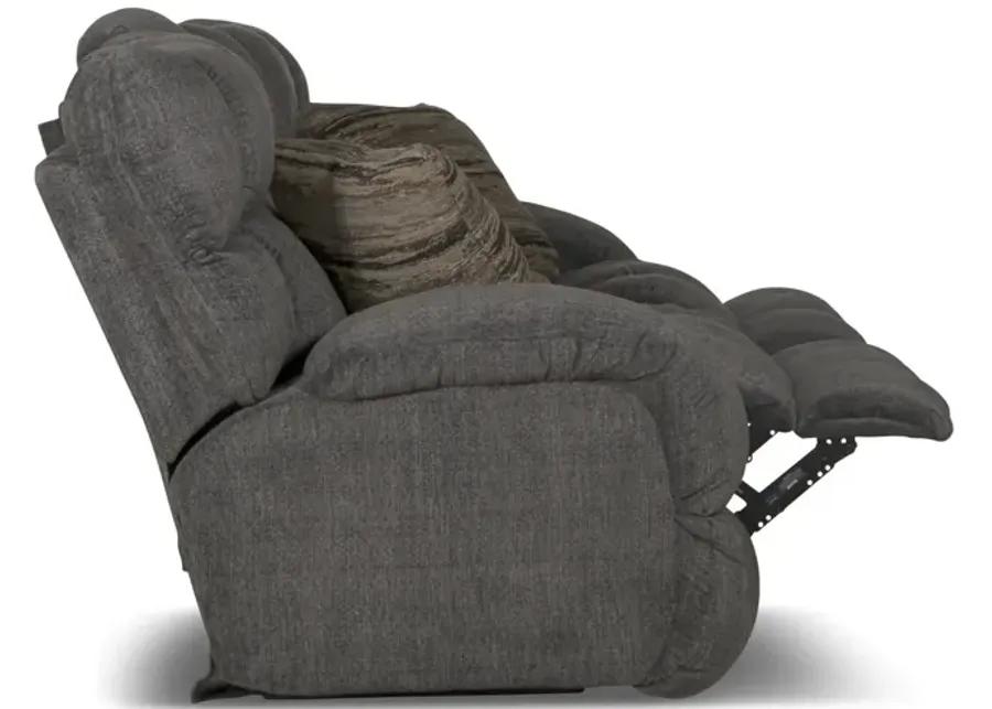 Daphne Reclining Loveseat with Console - Granite