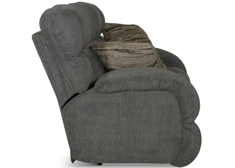 Daphne Reclining Loveseat with Console - Granite