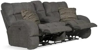 Daphne Power Reclining Loveseat with Console - Granite