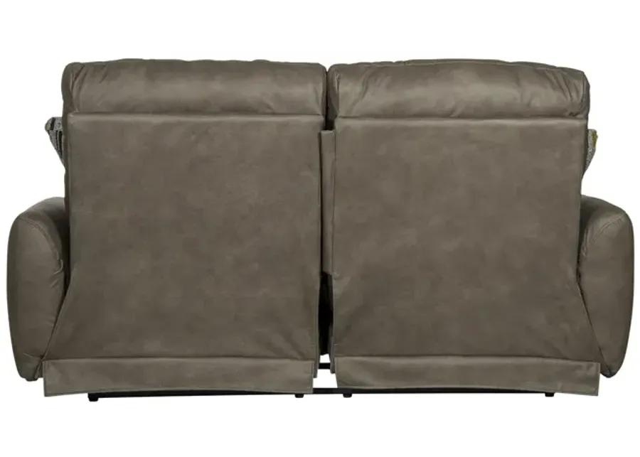 Bronx Power Reclining Loveseat - Pebble