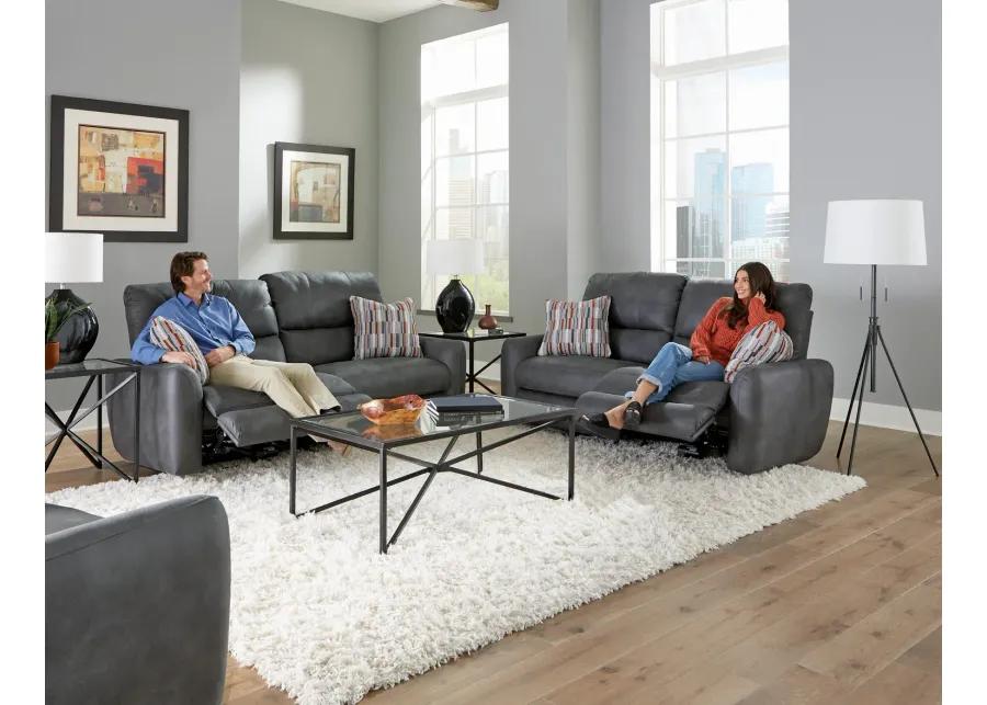 Bronx Reclining Sofa - Charcoal