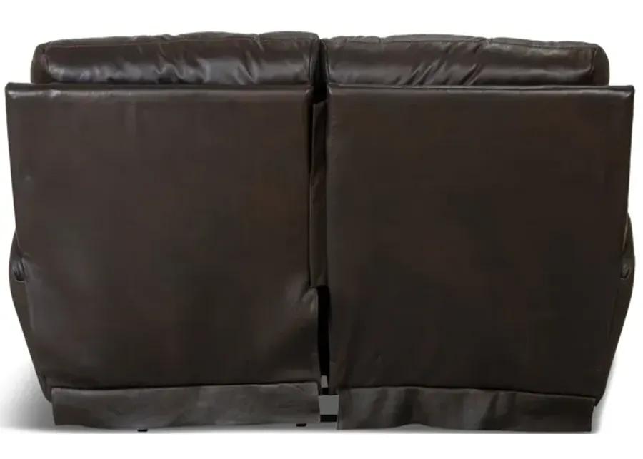 Watson Leather Power Loveseat - Chocolate