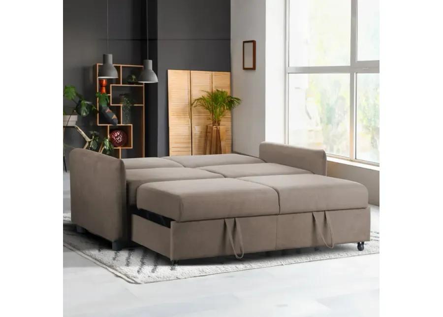 Priscilla Convertible Sleeper Sofa - Chocolate