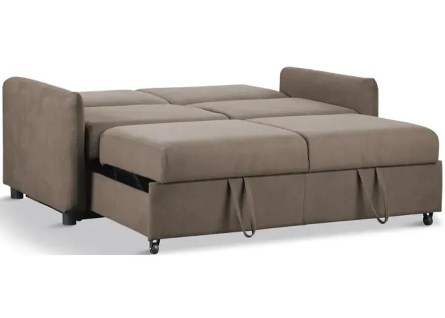 Priscilla Convertible Sleeper Sofa - Chocolate