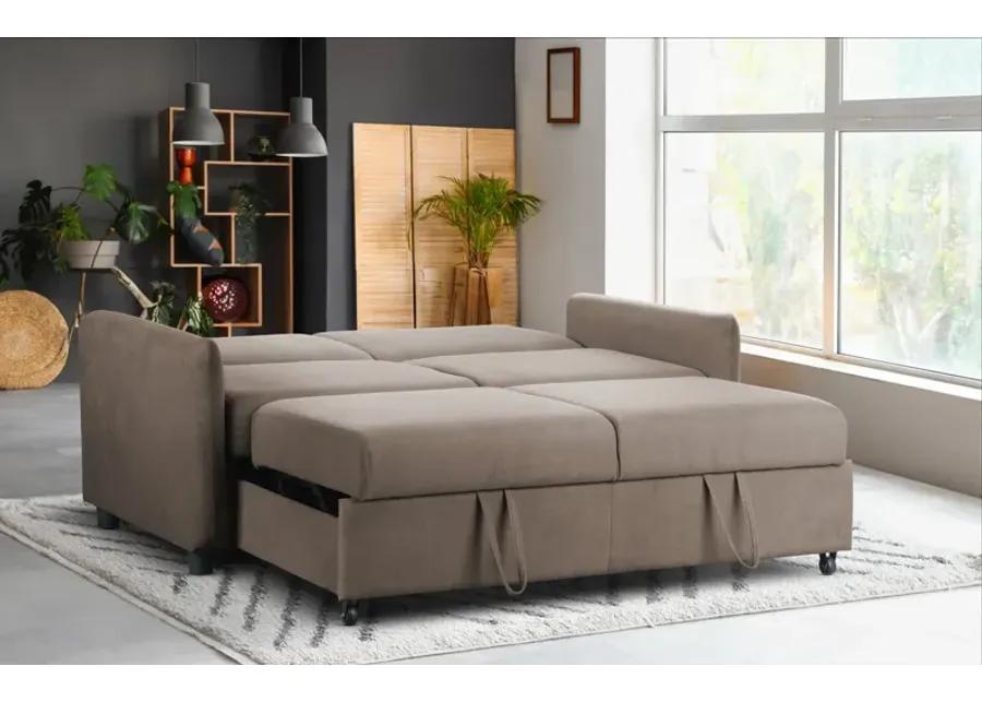 Priscilla Convertible Sleeper Sofa - Chocolate