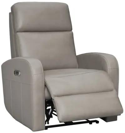 Quincy Leather Zero Gravity Power Recliner - Taupe