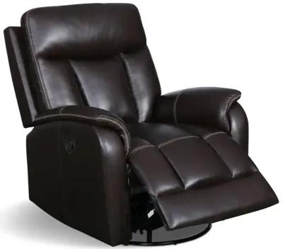 Silas Swivel Glider Recliner - Chocolate