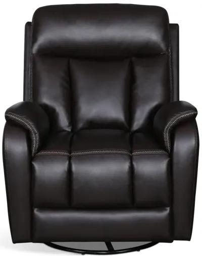 Silas Swivel Glider Recliner - Chocolate