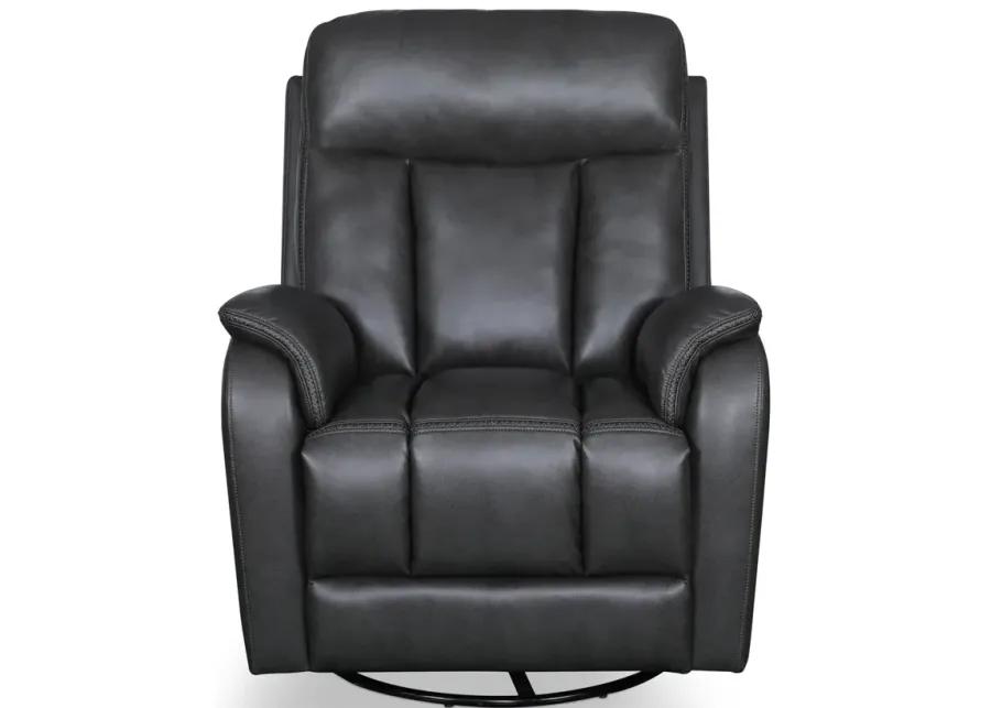 Silas Swivel Glider Recliner - Charcoal