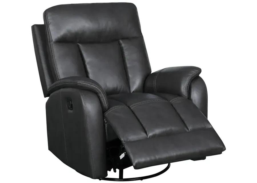 Silas Swivel Glider Recliner - Charcoal