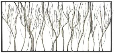 Silver Metal Trees Wall Decor