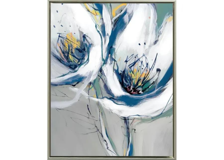 Seafoam Blooms I Gallery Framed Canvas Art