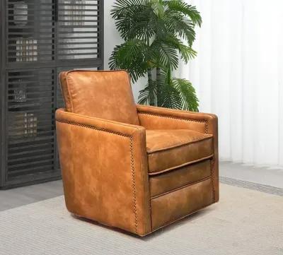 Itasca Swivel Chair - Cognac