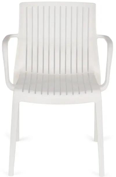 Milos Slat Dining Chair - White