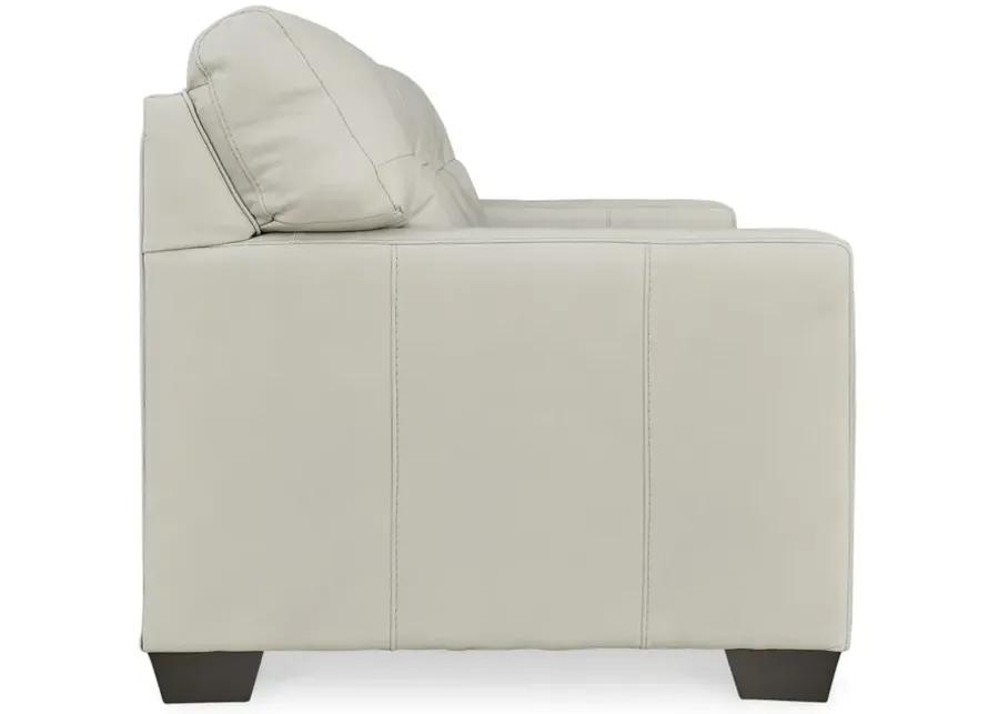 Elsa Leather Full Sleeper Sofa - Coconut