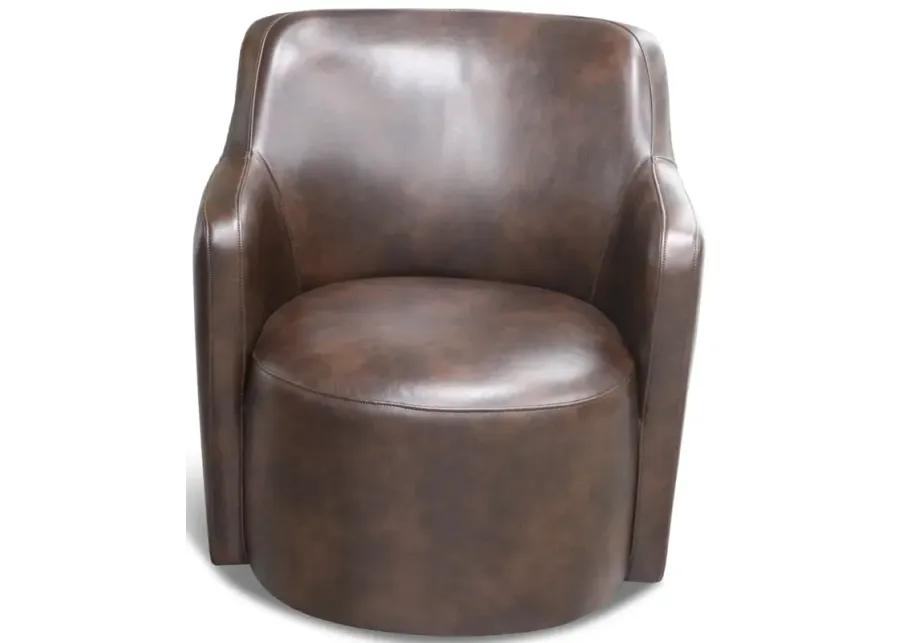 Kalla Swivel Chair - Chocolate