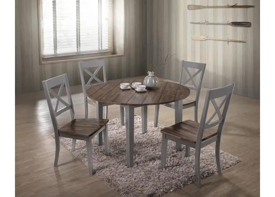   La Carte Round Table And 4 Chairs - Grey