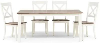   La Carte Dining Table And 4 Chairs - White