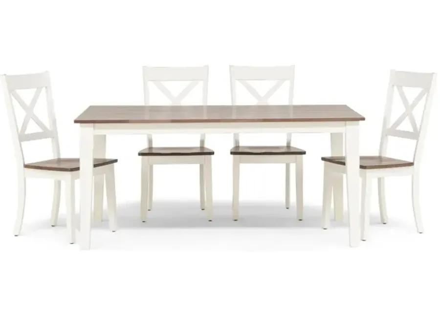   La Carte Dining Table And 4 Chairs - White