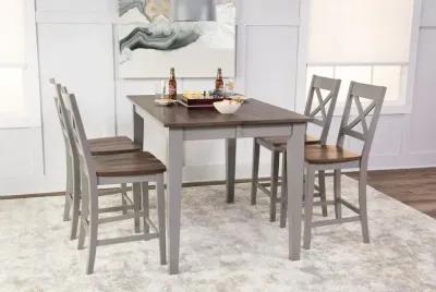   La Carte Counter Table And 4 Stools - Grey