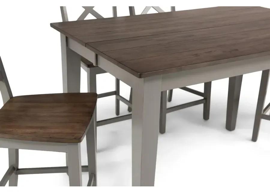   La Carte Counter Table And 4 Stools - Grey