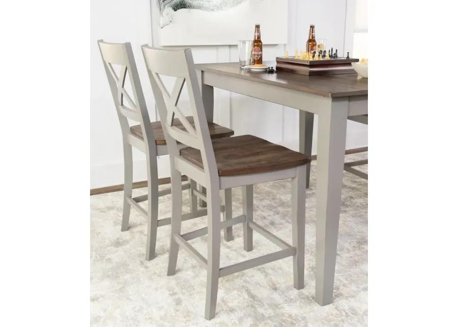   La Carte Counter Table And 4 Stools - Grey