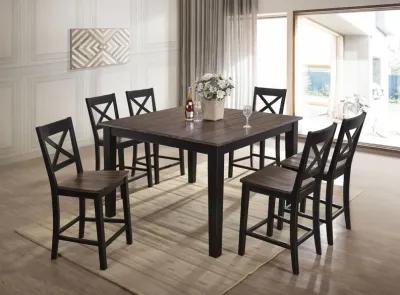   La Carte Counter Table And 4 Stools - Black