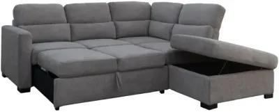 Sadie 2 Piece Pop Up Sleeper Sectional With Storage - Right Arm Chaise