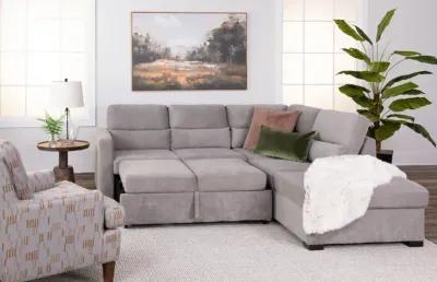 Sadie 2 Piece Pop Up Sleeper Sectional With Storage - Right Arm Chaise