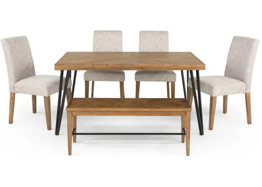 Horizons Dining Table With 4 Chairs And Bench