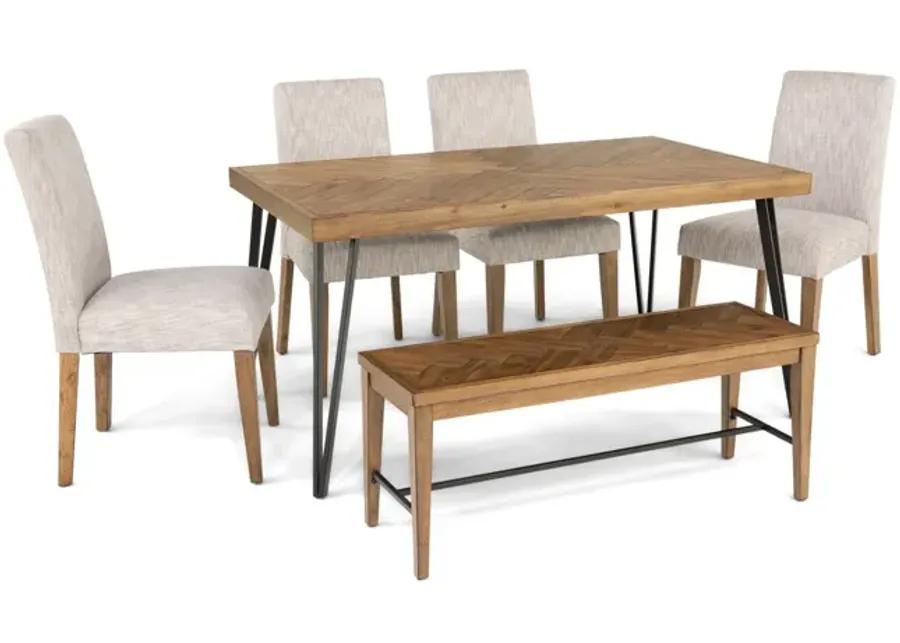 Horizons Dining Table With 4 Chairs And Bench