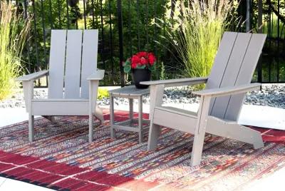 Sunrise 3 Piece Adirondack Set - Driftwood