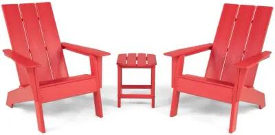 Sunrise 3 Piece Adirondack Set - Red