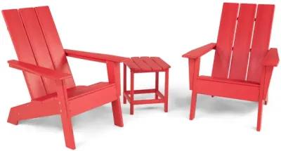 Sunrise 3 Piece Adirondack Set - Red