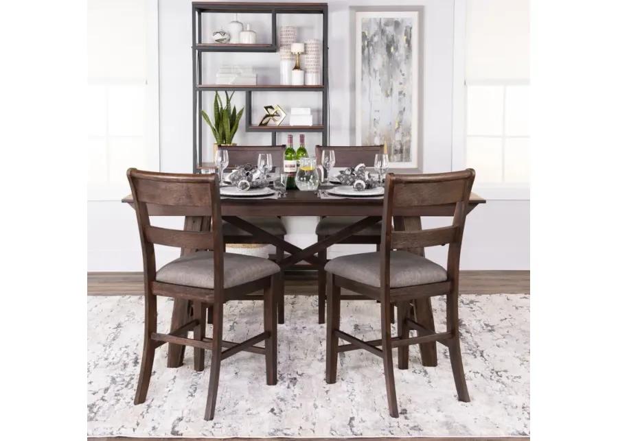 Hillcrest Counter Table With 4 Counter Stools