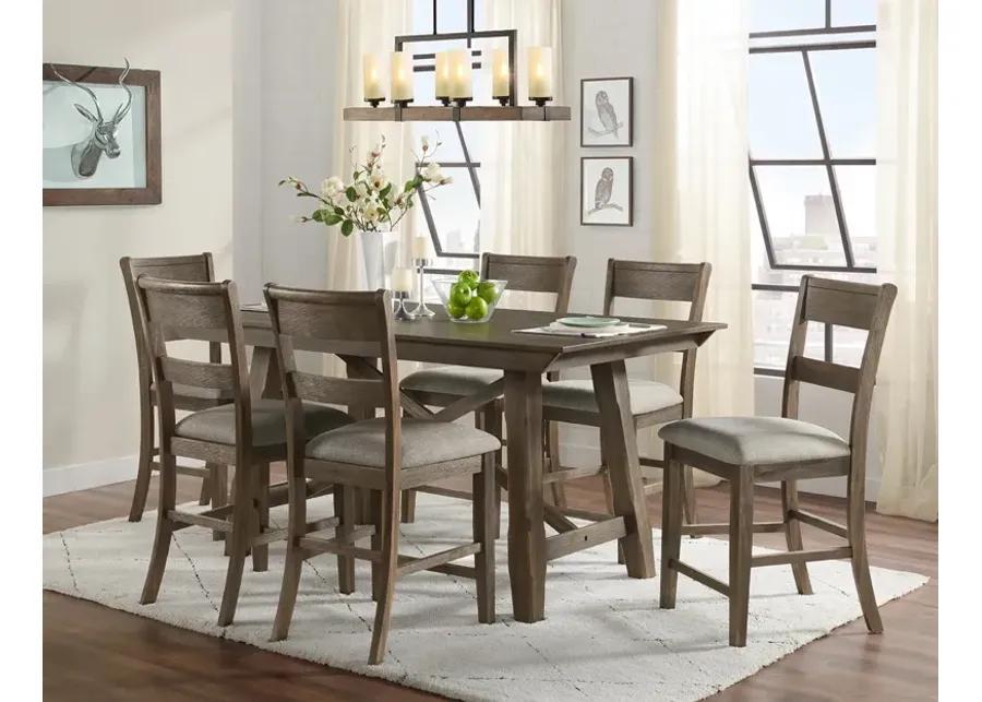 Hillcrest Counter Table With 4 Counter Stools