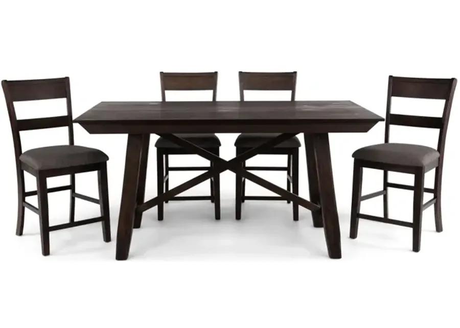 Hillcrest Counter Table With 4 Counter Stools