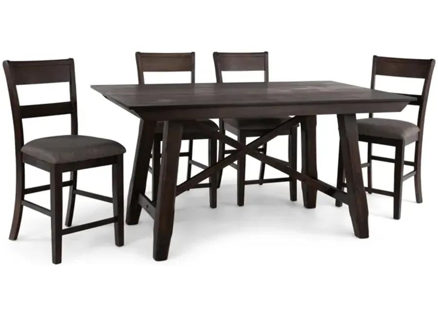 Hillcrest Counter Table With 4 Counter Stools